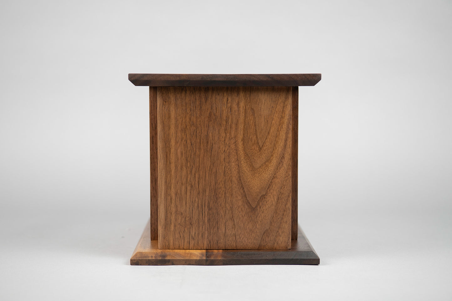 Walnut Cremation Urn in Candor Style, Large Adult Size