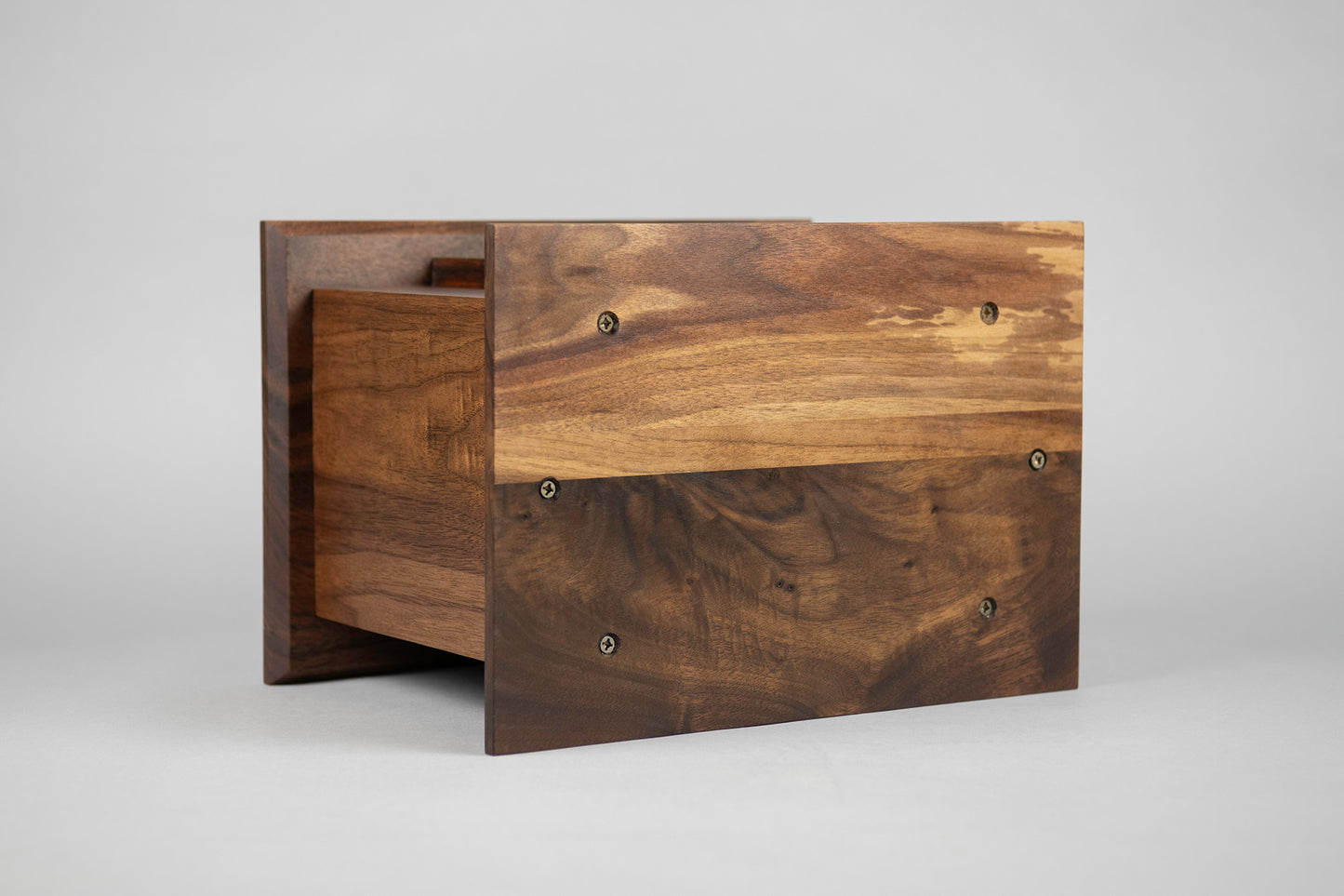 Walnut Cremation Urn in Candor Style, Large Adult Size