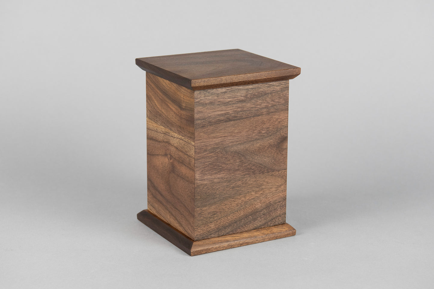 Walnut Cremation Urn in Candor Style, Sharing Size, Large