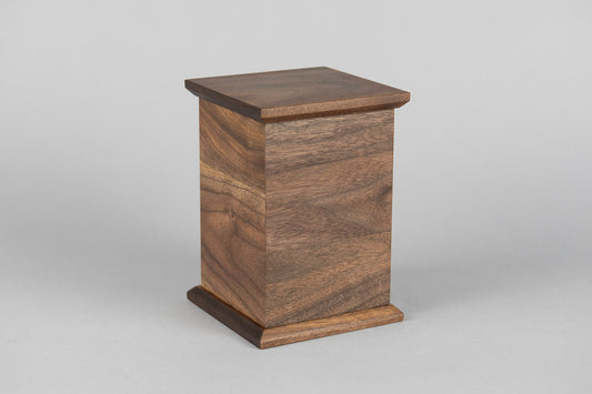 Walnut Cremation Urn in Candor Style, Sharing Size, Large