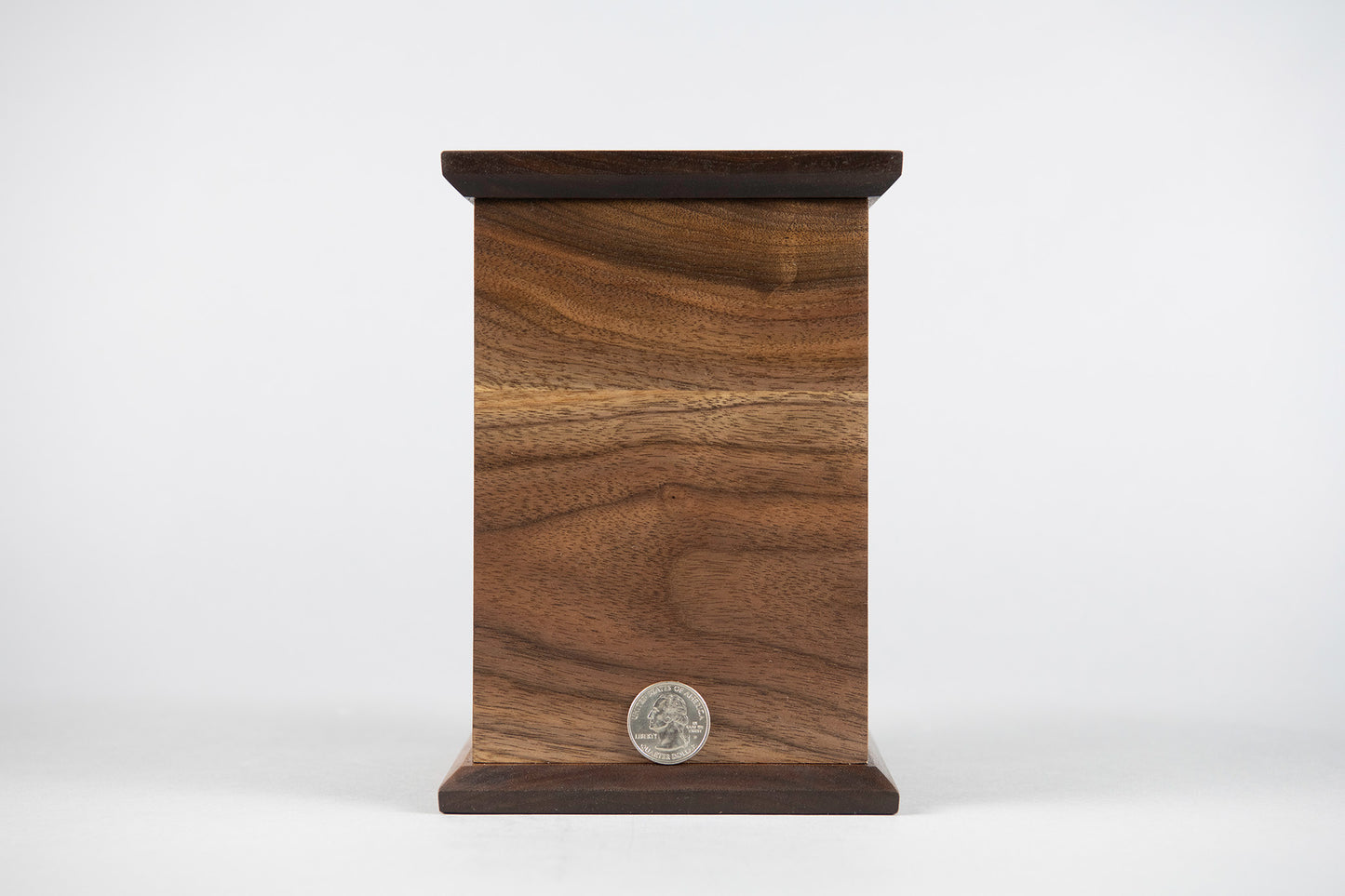 Walnut Cremation Urn in Candor Style, Sharing Size, Large