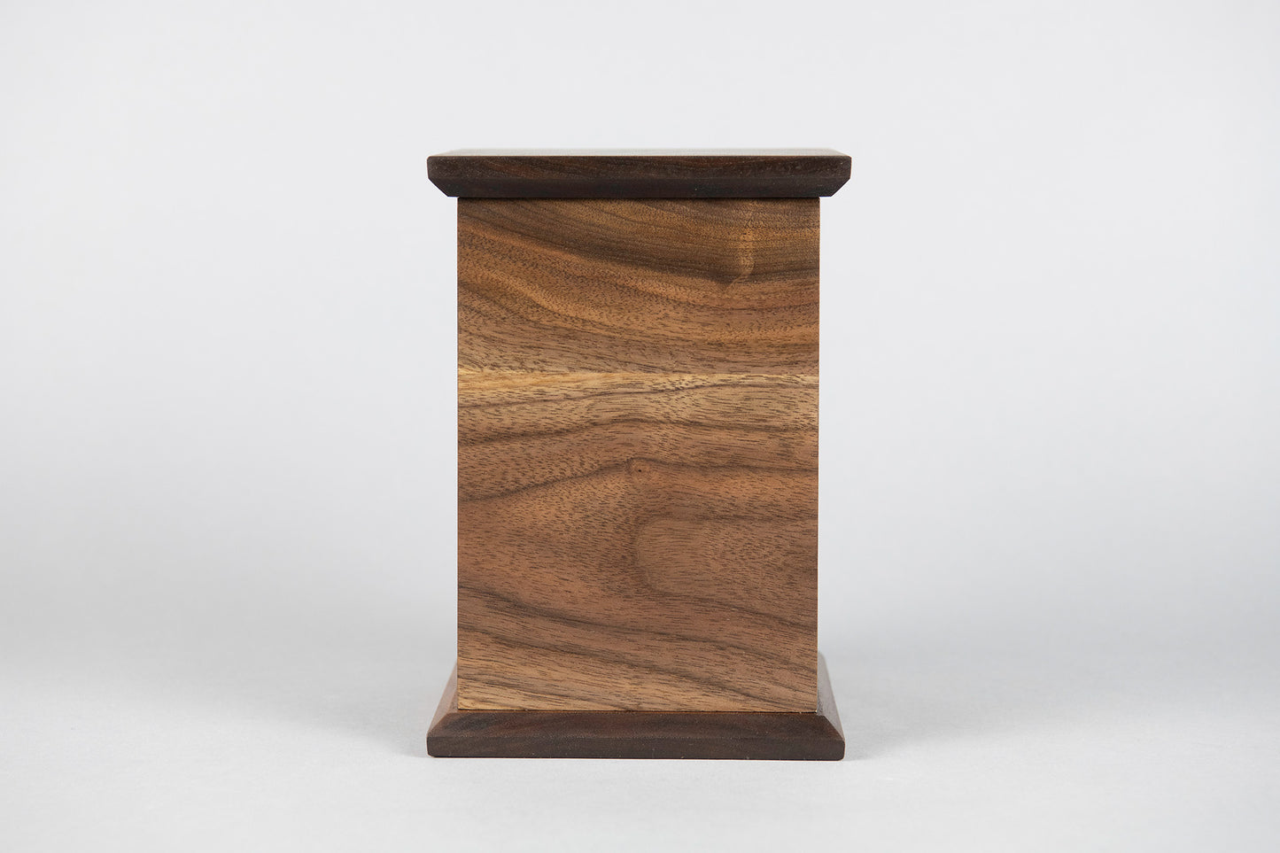 Walnut Cremation Urn in Candor Style, Sharing Size, Large