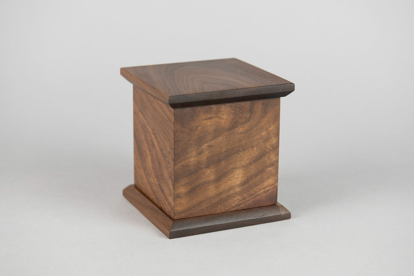 Walnut Cremation Urn in Candor Style, Sharing Size, Medium