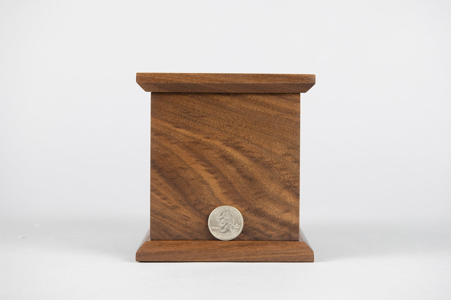 Walnut Cremation Urn in Candor Style, Sharing Size, Medium