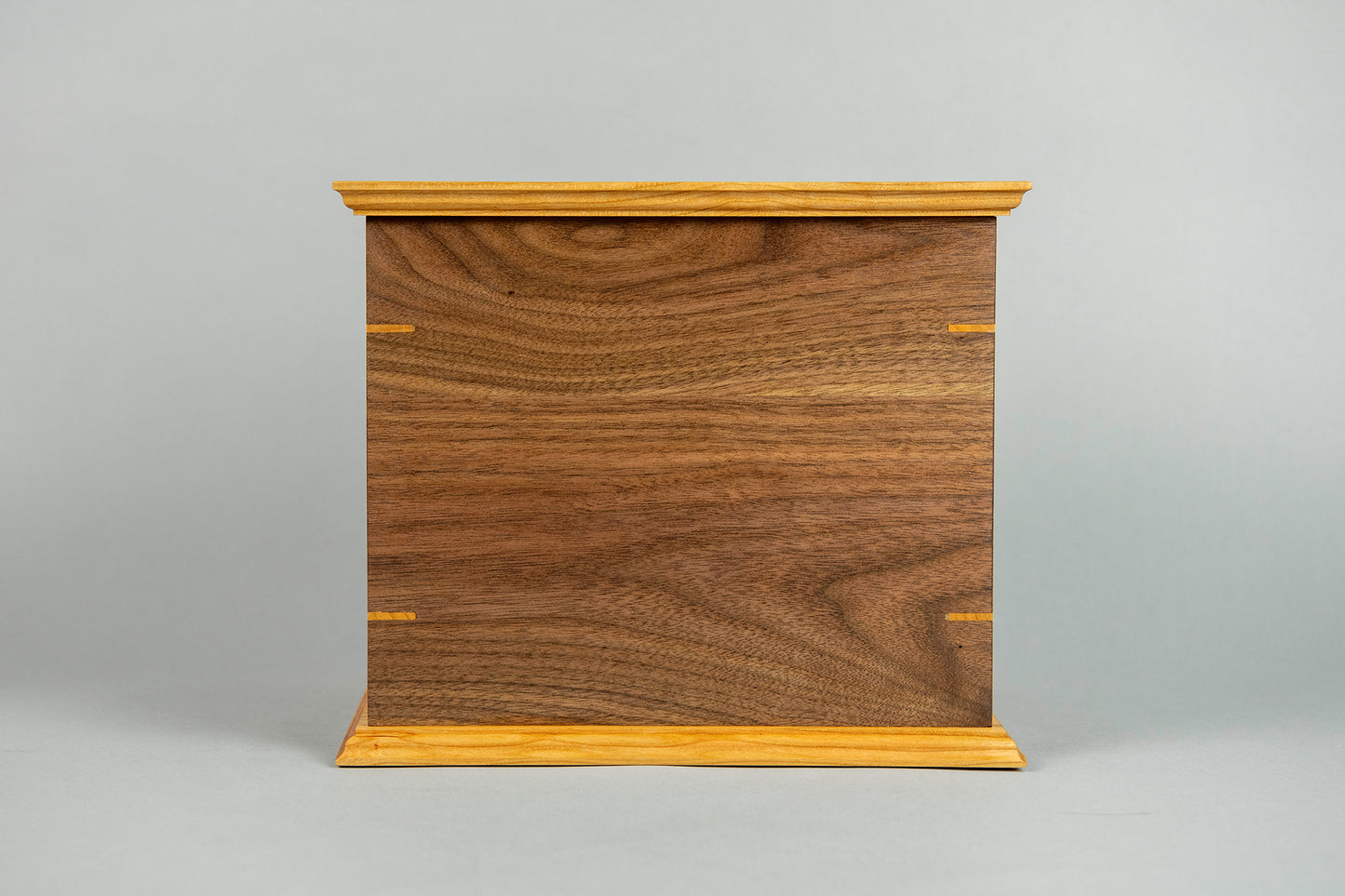 Walnut and Cherry Cremation Urn in Craftsman Style, Companion Size