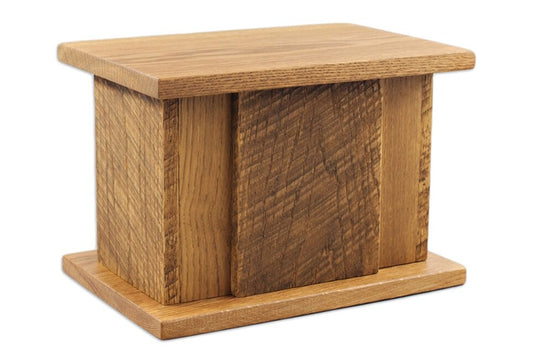 Heirloom Oak Cremation Urn, Large Adult Size