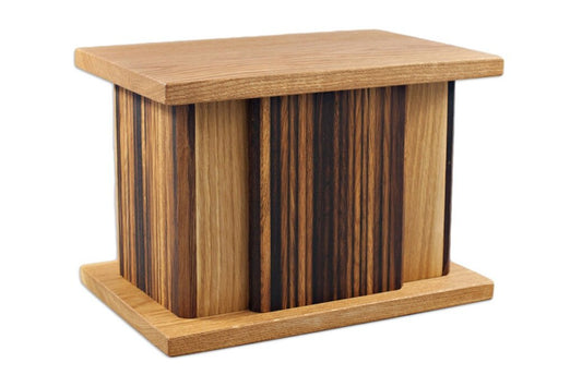 Manhattan Barrel aged Oak Cremation Urn for Adults