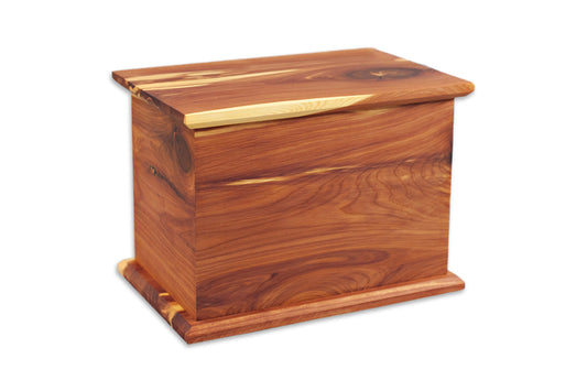 Cedar Cremation Urn in Candor Style, Standard Adult Size