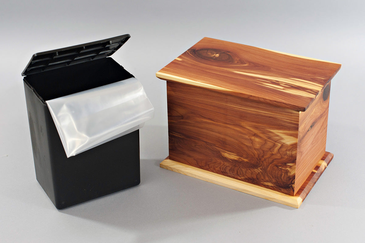 Cedar Cremation Urn in Candor Style, Standard Adult Size