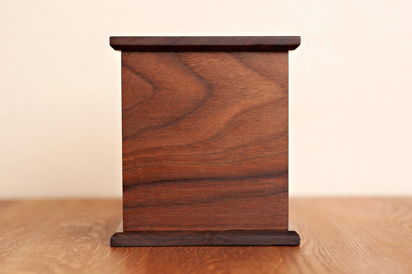 Walnut Cremation Urn in Candor Style, Standard Adult Size