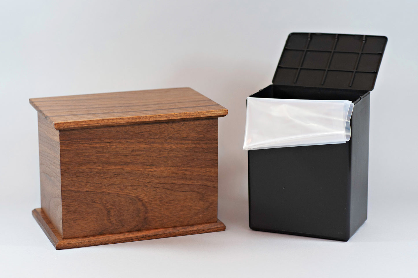 Walnut Cremation Urn in Candor Style, Standard Adult Size