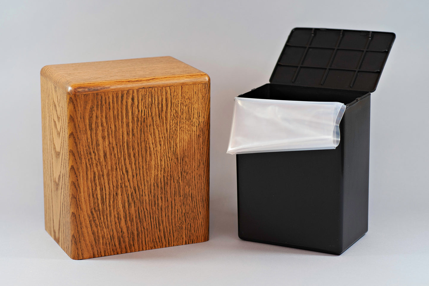 Oak Cremation Urn in Prudence Style, Standard Adult Size